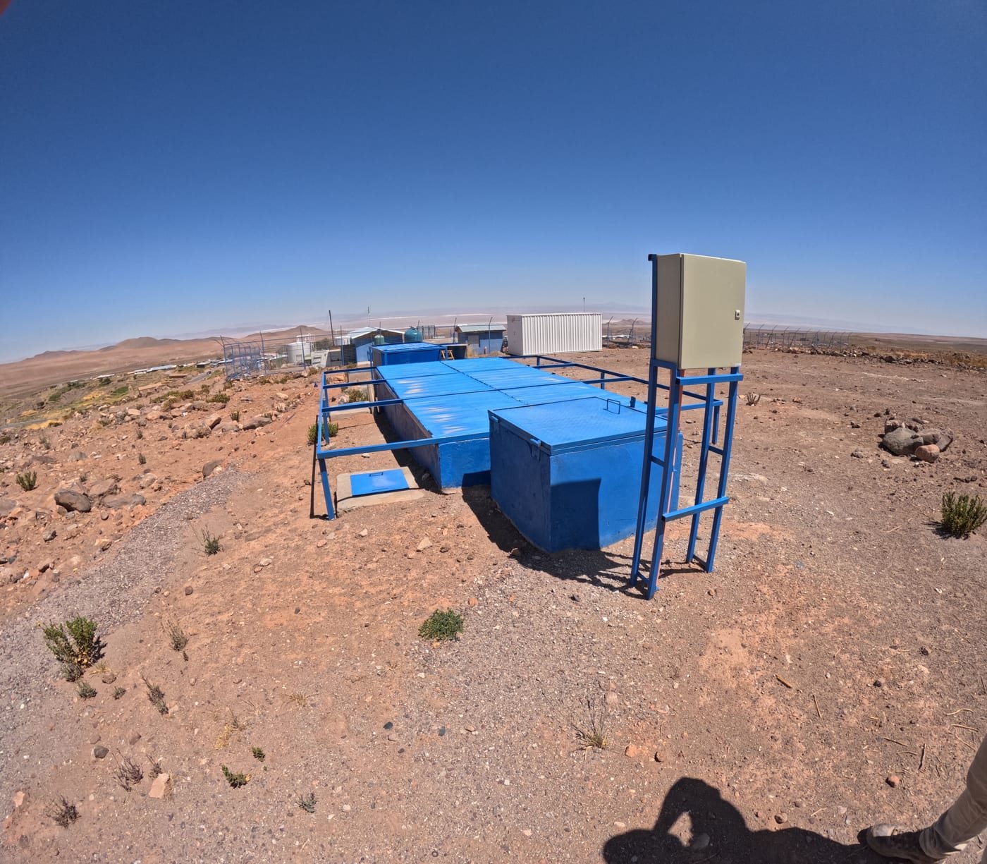 Instalación de tanques de agua en obras sanitarias, Valle del Choapa